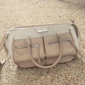 Nine West Beige and Cream Satchel